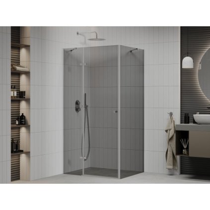 50548 1 mexen roma sprchovaci kut 80 dvere x 70 stena cm 6mm sede sklo chromovy profil 854 080 070 01 40