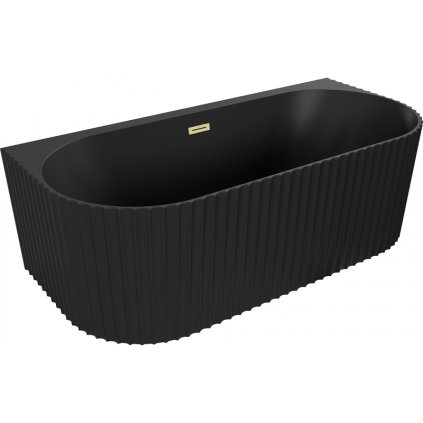 510265 mexen sella volne stojaca vana ku stene drazkovana 170 x 80 cm cierna matna zlaty matny prepad 52711708071 55