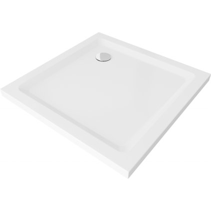 53404 2 mexen slim stvorcova sprchova vanicka 100x100x5cm chromovy sifon biela 40101010