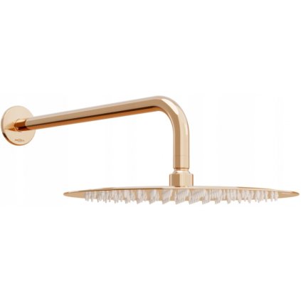 Cap de ploaie Mexen Slim 25 cm cu braț de duș 40 cm, aur roz, 79225211-60