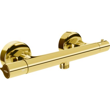 Mexen Slim, baterie termostatica de dus 150 mm, auriu lucios, 77105-50