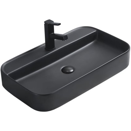 Mexen Sofia, chiuveta blat 70x40x11 cm, negru mat, 22157085