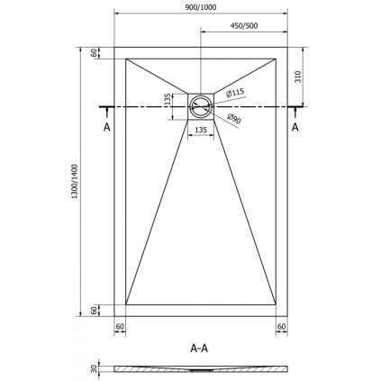 356093 mexen stone obdlznikova vanicka z mineralneho kompozitu 140 x 100 cm biela biela krytka 44101014 w