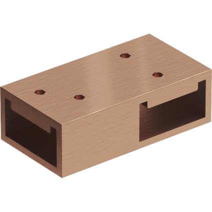 Imbinare Mexen T pentru pereti de dus Kioto WALK-IN 8mm, cupru mat, 800-09-65