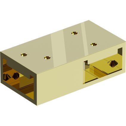 Imbinare Mexen T pentru pereti de dus Kioto WALK-IN 8mm, auriu lucios, 800-09-50
