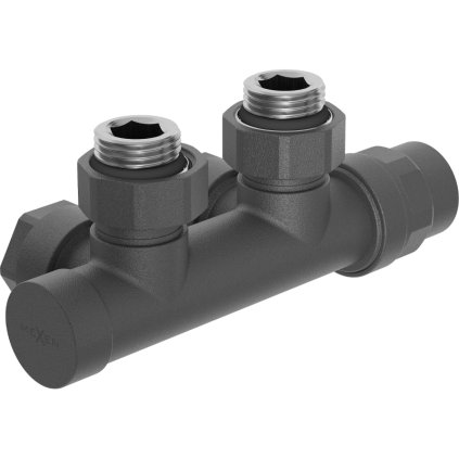 Mexen Uni-term, supapă unghiulară pentru radiator cu pas de 50 mm, ambele părți, antracit, W907-000-66