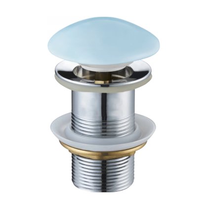 Dop de scurgere rotund pentru chiuveta Mexen tip ClickClack, fara preaplin, ceramica albastra mata, 79910-49