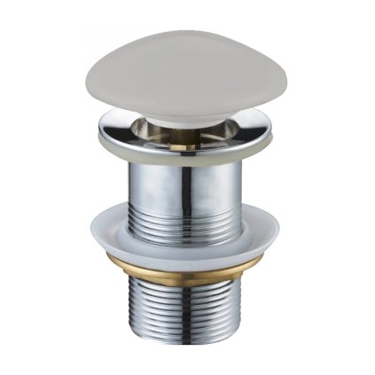 Dop de scurgere rotund pentru chiuveta Mexen tip ClickClack, fara preaplin, ceramica gri mata, 79910-67