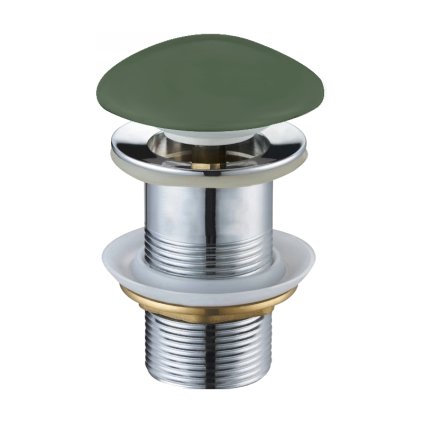 Dop de scurgere rotund pentru chiuveta Mexen tip ClickClack, fara preaplin, ceramica verde mat, 79910-43