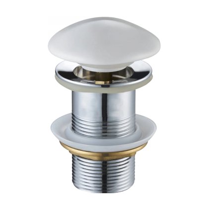 Dop de scurgere pentru chiuveta Mexen care se poate inchide ClickClack, fara preaplin, ceramica alba, 79910-25