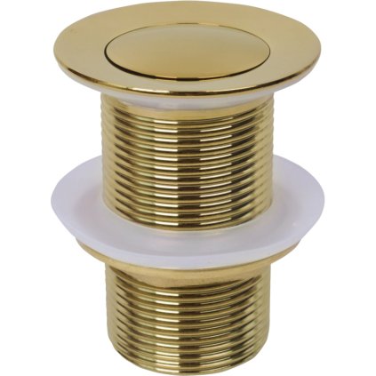 Sifon chiuvetă Mexen, care se poate închide rotund, ClickClack, dop mic, fără preaplin, Aur, 79915-50