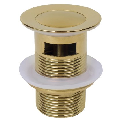 Sifon rotund pentru chiuvetă închidebilă Mexen, ClickClack, dop mic, cu preaplin, Aur, 79925-50