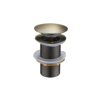 Sifon rotund pentru chiuvetă cu închidere Mexen, ClickClack, dop mare, fără preaplin, bronz, 79910-40