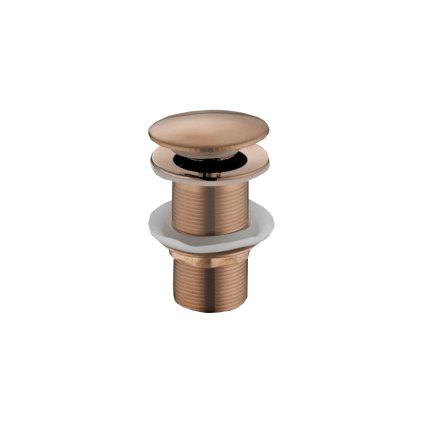 Sifon rotund pentru chiuvetă închidebilă Mexen, ClickClack, dop mare, fără preaplin, Aur roz, 79910-60