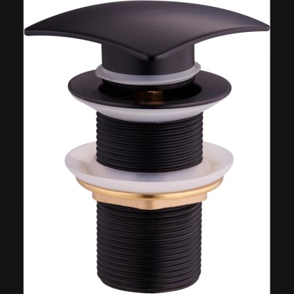 Sifon pătrat pentru chiuvetă Mexen, ClickClack, fără preaplin, negru mat, 79916-70