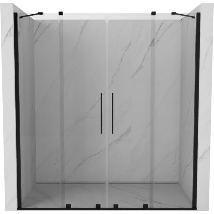 290319 mexen velar duo posuvne dvere do otvoru 200x200 cm 8mm cire sklo cierna matna 871 200 000 02 70