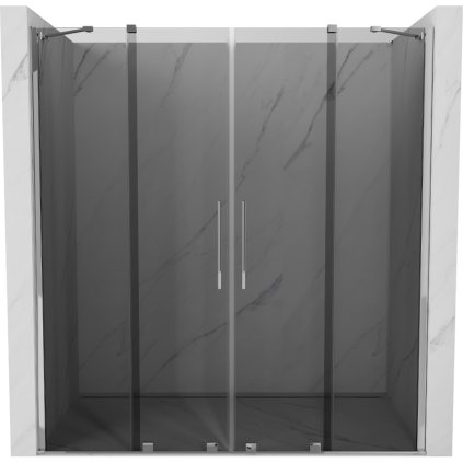 Mexen Velar Duo, usa de dus culisanta pentru deschidere 180 cm, sticla gri 8 mm, crom, 871-180-000-42-01
