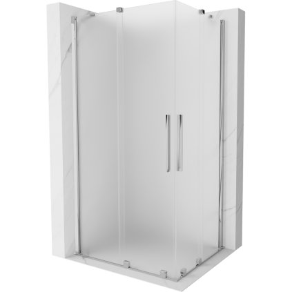 Mexen Velar Duo, cabină de duș cu ușă glisantă 90 x 80 cm, sticlă mată 8 mm, crom, 871-090-080-32-01