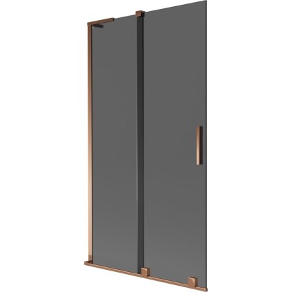 Mexen Velar L, paravan de baie glisant cu 2 aripi 100 x 150 cm, sticlă gri 8 mm, aur roz, 896-100-003-41-60