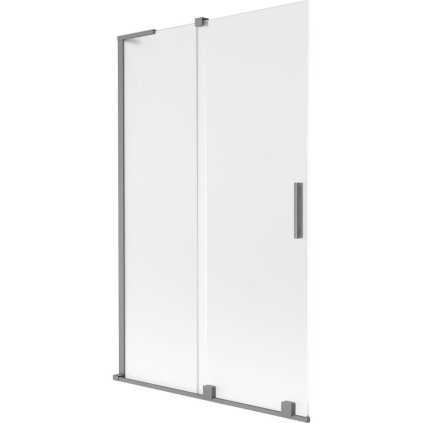Mexen Velar L, paravan de baie glisant cu 2 aripi 110 x 150 cm, sticlă mată 8 mm, grafit, 896-110-003-31-95