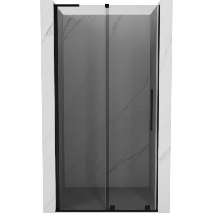 Mexen Velar L, usa de dus culisanta pentru deschidere 100 cm, sticla gri 8mm, neagra mat, 871-100-003-41-70