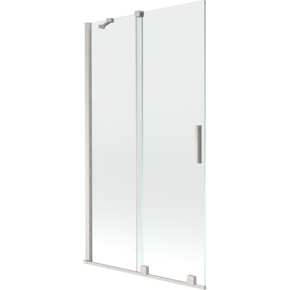 Mexen Velar, paravan de baie glisant cu 2 aripi 100 x 150 cm, sticlă transparentă de 8 mm, oțel periat, 896-100-000-01-97