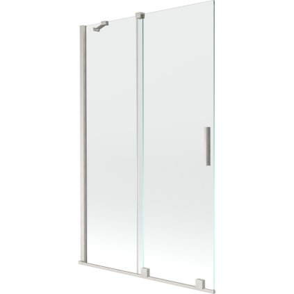 Mexen Velar, paravan de baie glisant cu 2 aripi 110 x 150 cm, sticlă transparentă de 8 mm, oțel periat, 896-110-000-01-97