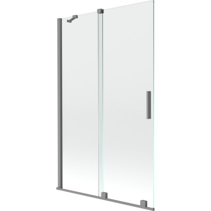 Mexen Velar, paravan de baie glisant cu 2 aripi 110 x 150 cm, sticlă transparentă de 8 mm, grafit lustruit, 896-110-000-01-95