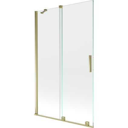 Mexen Velar, paravan de baie glisant cu 2 aripi 110 x 150 cm, sticla transparenta 8 mm, profil auriu lucios, 896-110-000-01-50