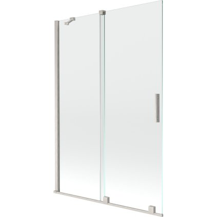 Mexen Velar, paravan de baie glisant cu 2 aripi 120 x 150 cm, sticlă transparentă de 8 mm, oțel periat, 896-120-000-01-97