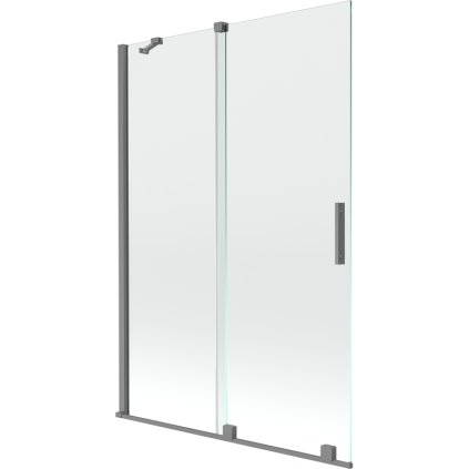 Mexen Velar, paravan de baie glisant cu 2 aripi 120 x 150 cm, sticlă transparentă de 8 mm, grafit lustruit, 896-120-000-01-95