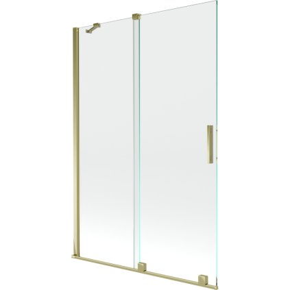Mexen Velar, paravan de baie glisant cu 2 aripi 120 x 150 cm, sticlă transparentă de 8 mm, profil auriu lucios, 896-120-000-01-50