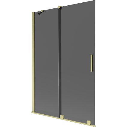 509695 1 mexen velar 2 kridlova posuvna vanova zastena 120 x 150 cm 8mm sede sklo zlata matna 896 120 000 41 55