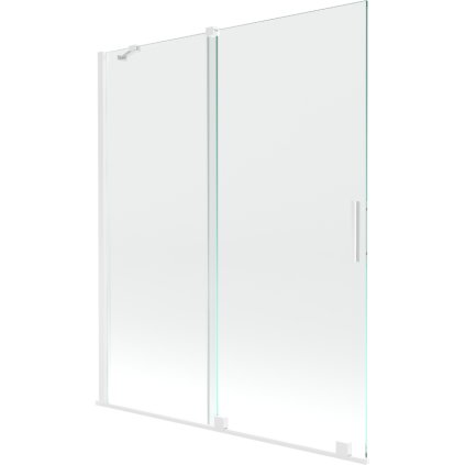 Mexen Velar, paravan de baie glisant cu 2 aripi 140 x 150 cm, sticlă transparentă de 8 mm, profil alb, 896-140-000-01-20