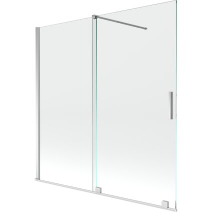 Mexen Velar, paravan de baie glisant cu 2 aripi 160 x 150 cm, sticlă transparentă de 8 mm, profil cromat, 896-160-000-01-01