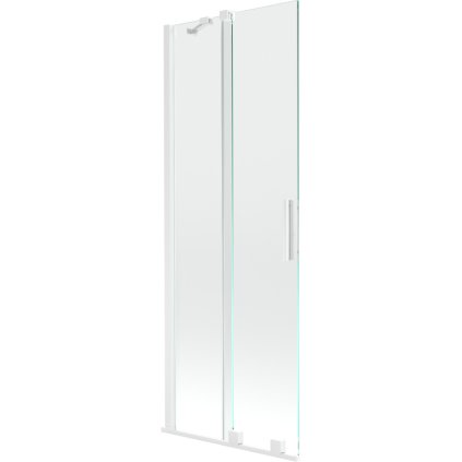 Mexen Velar, paravan de baie glisant cu 2 aripi 70 x 150 cm, sticlă transparentă de 8 mm, profil alb, 896-070-000-01-20