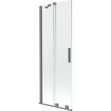 Mexen Velar, paravan de baie glisant cu 2 aripi 70 x 150 cm, sticlă transparentă de 8 mm, grafit periat, 896-070-000-01-95