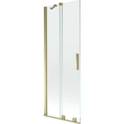Mexen Velar, paravan de baie glisant cu 2 aripi 75 x 150 cm, sticlă transparentă de 8 mm, profil auriu lucios, 896-075-000-01-50