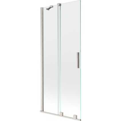 Mexen Velar, paravan de baie glisant cu 2 aripi 80 x 150 cm, sticlă transparentă de 8 mm, oțel periat, 896-080-000-01-97