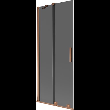 509467 mexen velar 2 kridlova posuvna vanova zastena 80 x 150 cm 8mm sede sklo ruzove zlato 896 080 000 41 60