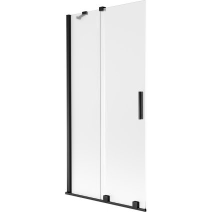 Mexen Velar, paravan de baie glisant cu 2 aripi 95 x 150 cm, sticlă mată 8 mm, negru mat, 896-095-000-31-70
