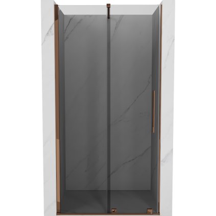 Mexen Velar, usa de dus culisanta pentru deschidere 100 cm, sticla gri 8 mm, aur roz, 871-100-000-41-60