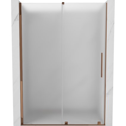 502687 mexen velar posuvne sprchove dvere do otvoru 140 cm 8mm sklo namraza ruzove zlato 871 140 000 31 60