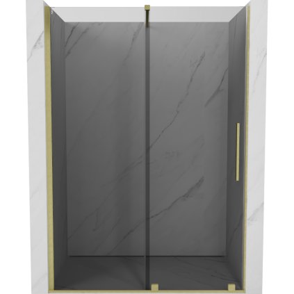 502909 mexen velar posuvne sprchove dvere do otvoru 160 cm 8mm sede sklo zlata matna 871 160 000 41 55