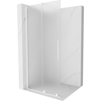 Mexen Velar, paravan de duș cu ușă glisantă Walk-in 120 x 200 cm, sticlă mată 8 mm, alb mat, 871-120-000-33-20