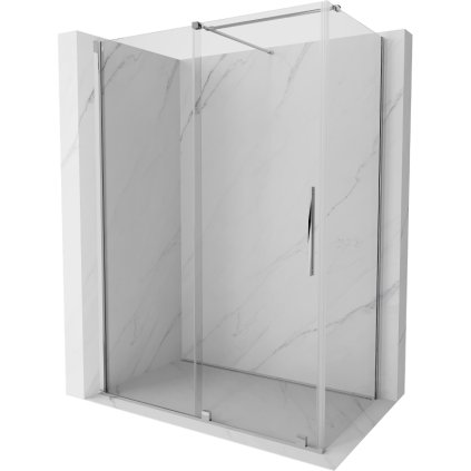 Mexen Velar, cabină de duș cu ușă glisantă 150(uşă) x 80(perete) cm, sticlă transparentă de 8 mm, profil cromat, 871-150-080-01-01