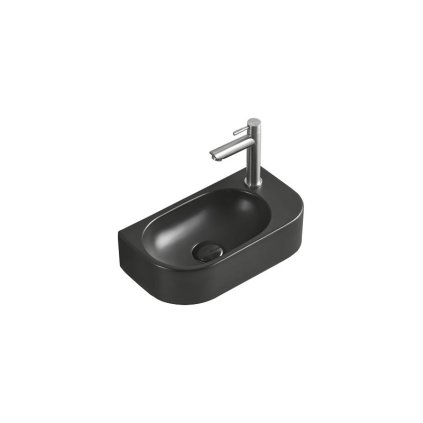 Mexen Viera, chiuveta blat 40x21x12 cm, stanga, negru mat, 21274085L