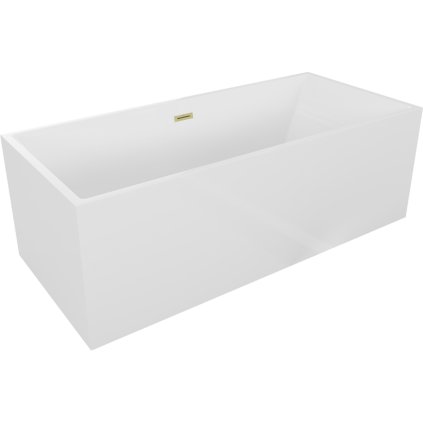 Mexen Vigo, cadă de sine stătătoare 178,5 x 80 cm, alb, preaplin auriu mat, 51251788000-55