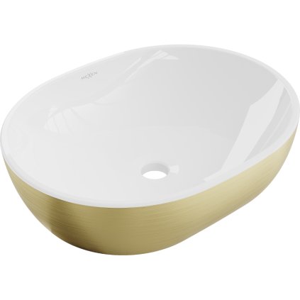 Mexen Viki, chiuveta blat 48x35x14 cm, model alb-auriu, 21054817