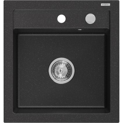 Mexen Vito - chiuveta granit 52.0x49.0cm, 1 camera, negru-argintiu, 6503521000-73